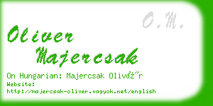 oliver majercsak business card